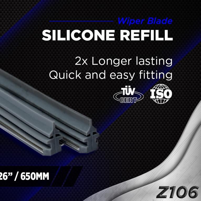 ❆ Zen Silicone Wiper Refill 26" 2 pcs Karet Silikon Isi Ulang Wiper ❋
