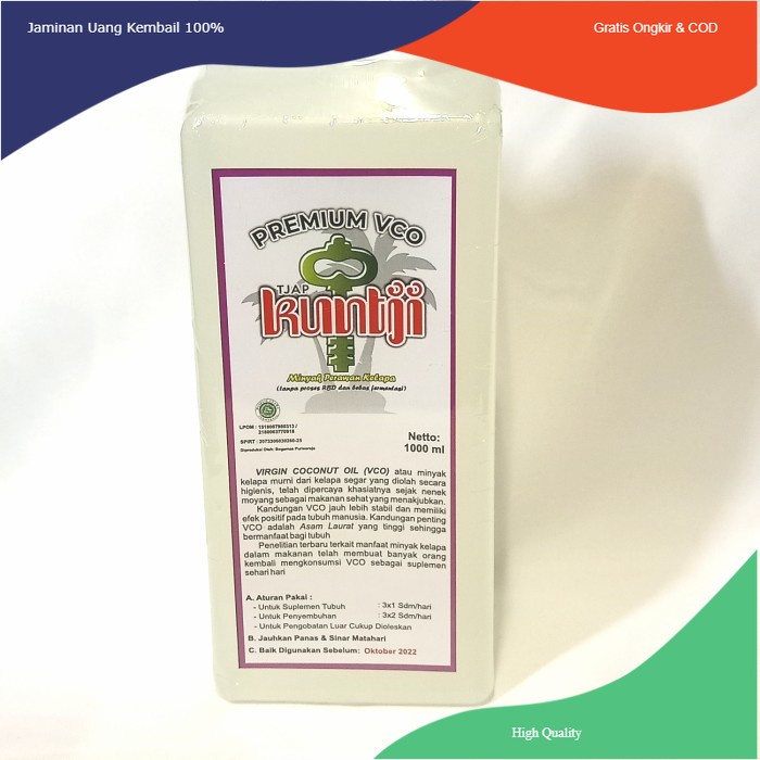

Virgin Coconut Oil 1 Liter VCO 1 Liter