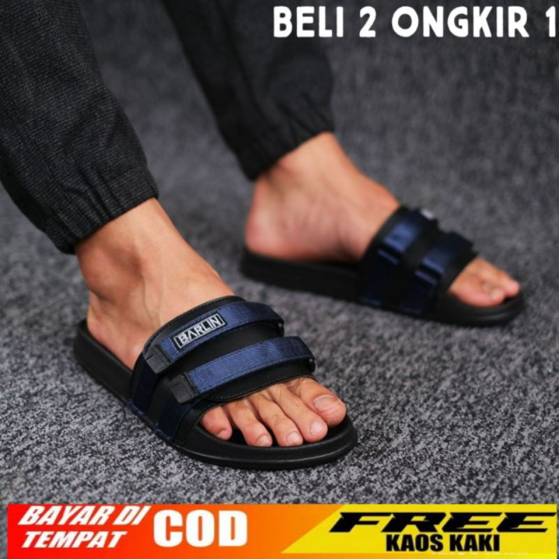 WOLF x ASTA - Sandal Casual Japit Pria Sendal Jepit Cowok Kulit Asli Full Leather 100%