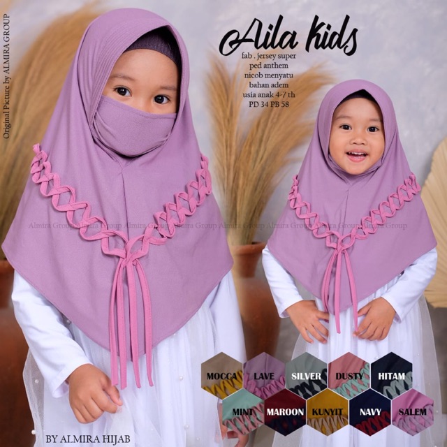 Kerudung anak/hijab anak aila by Almira hijab