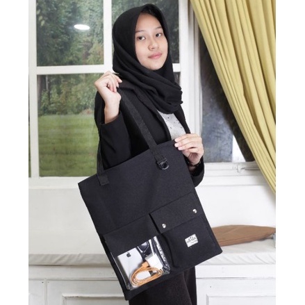 Totebag kanvas - Tote bag kuliah - tas laptop SYSTAR