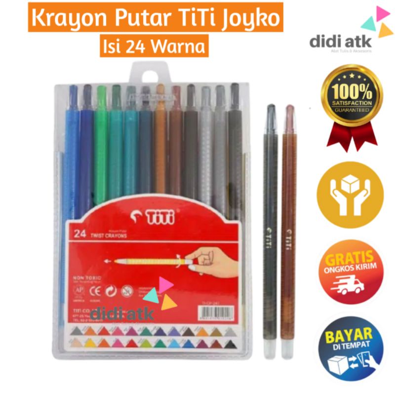 

Twist Crayon / Krayon Putar TiTi TI-CP-24T / 24 Warna / Colors