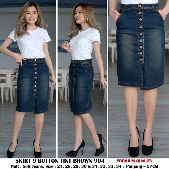 Terlaris Rok Jeans | Rok Panjang | Skirt Jeans | Rok Murah | Kekinian Remaja Korea Kpop Tanah Abang