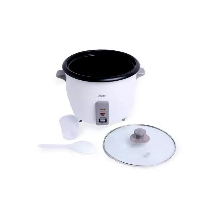 Kris Rice Cooker Penanak Nasi Kapasitas 0.8Liter Putih Magic Com Tutup Kaca Coocker Ricecooker 800ml