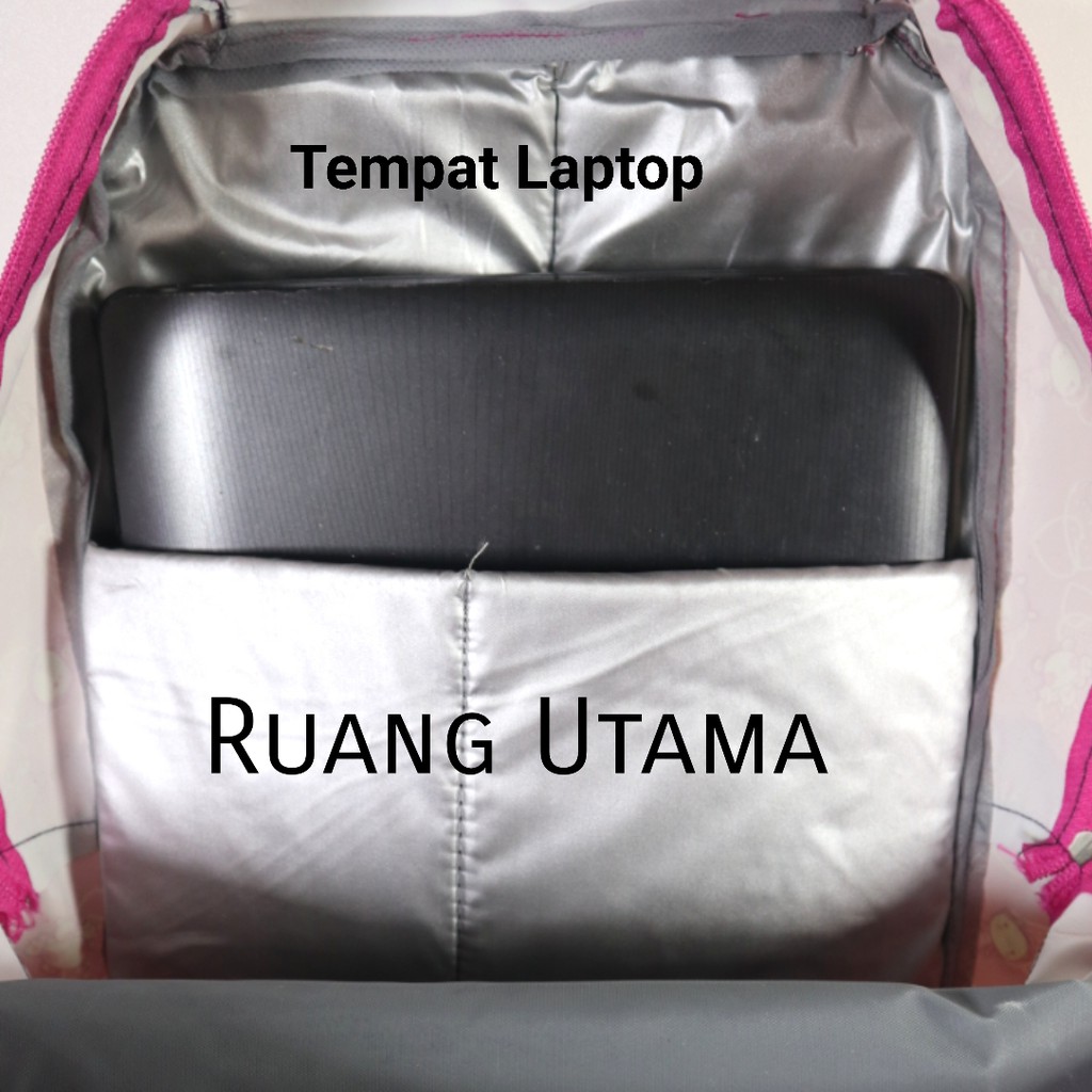 Ransel Girl Laptop Raincover Free Botol Minum 0320 Grabstock