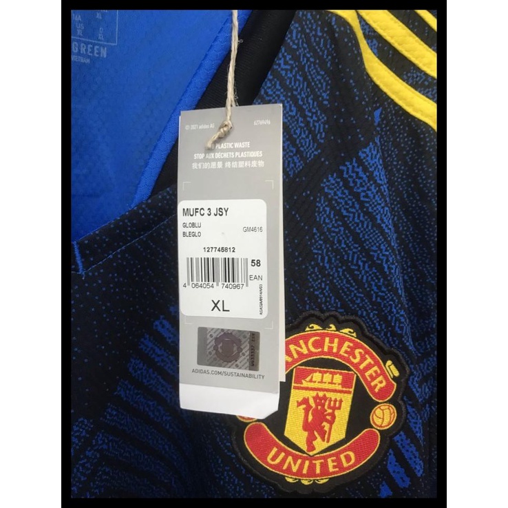 BEST SELLER   JERSEY ORIGINAL MANCHESTER UNITED THIRD 2021/22 TERLARIS