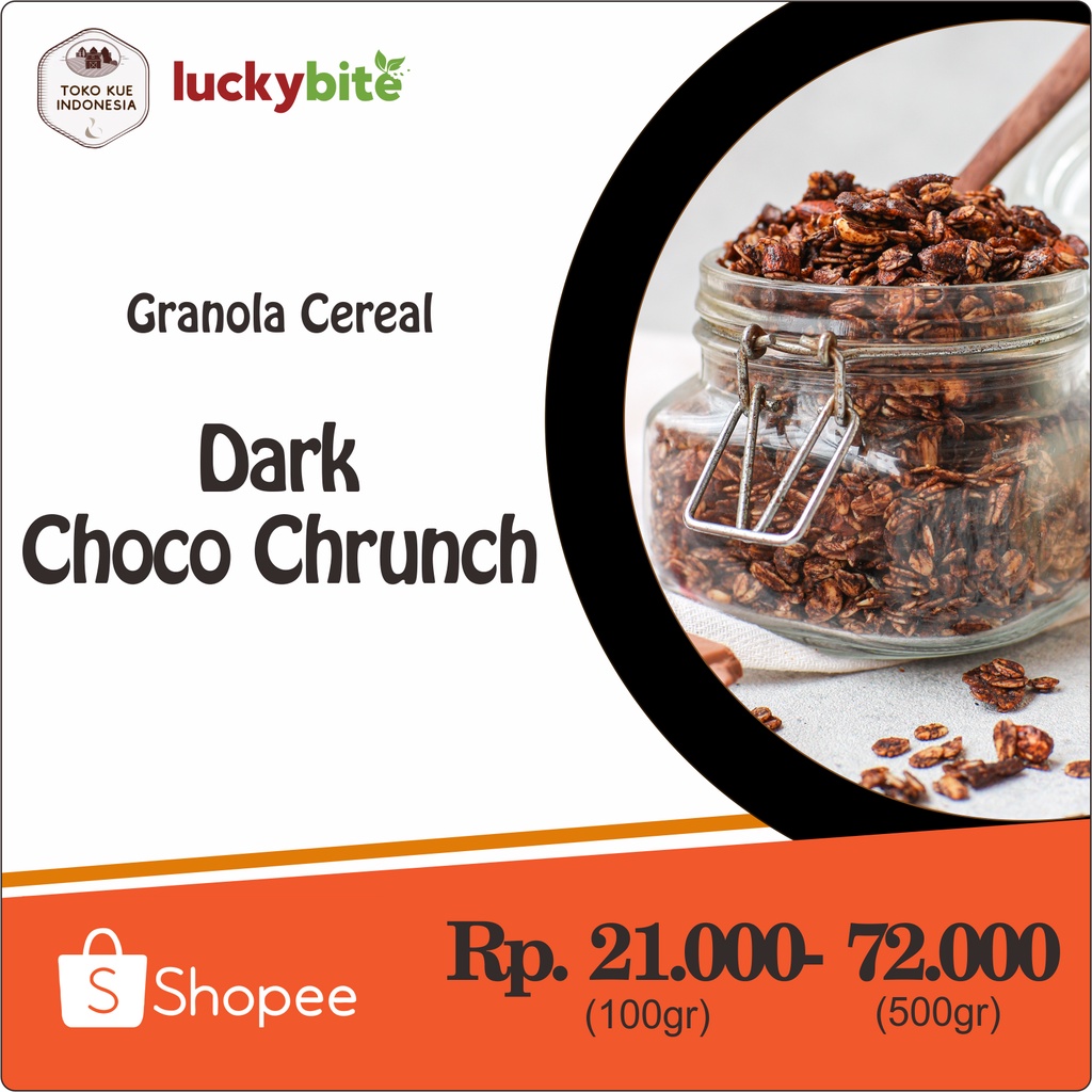 

Menu Makanan Sarapan Healthy Sereal GRANOLA SEREAL DARK CHOCO CRUNCH Oatbit Murah Diet Rendah Kalori