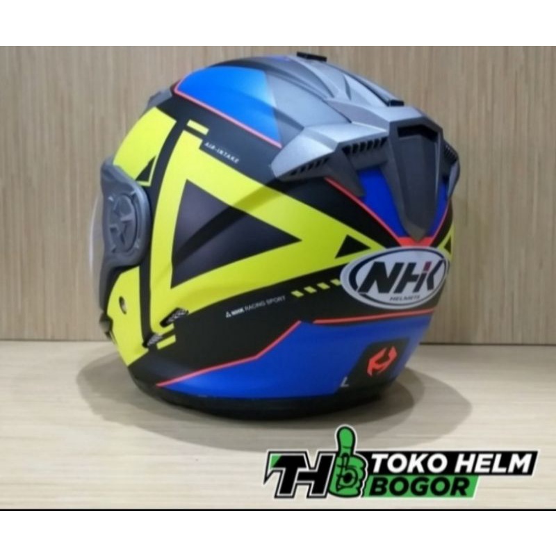 Helm NHK Gladiator Grande Balck Matt yellow double visor