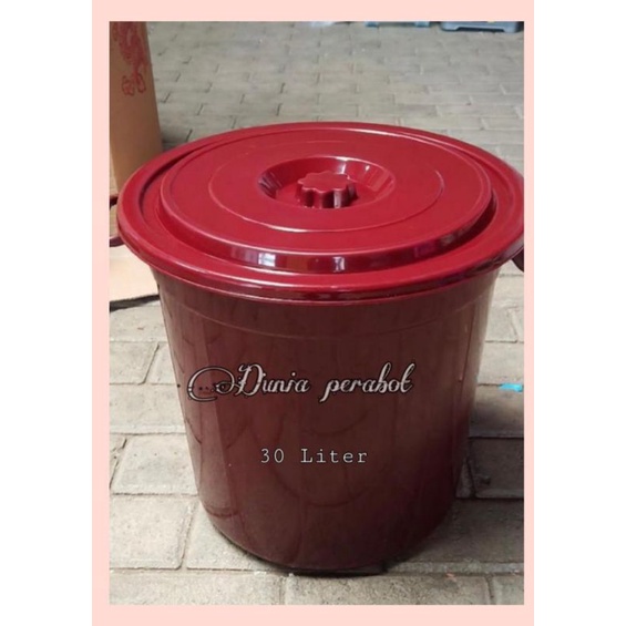 Ember Plastik 30 Liter maroon/ Ember Air Serbaguna
