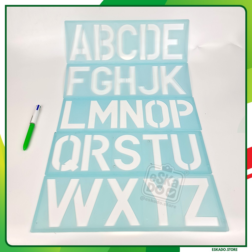 Lettering Stencil Set 100mm BUTTERFLY Stensil Cetakan Huruf Angka