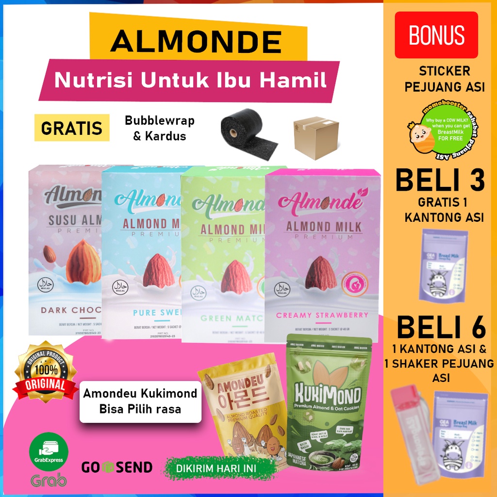 [Kehamilan Janin Sehat] ALMONDE PREMIUM ALMOND MILK ALMOM