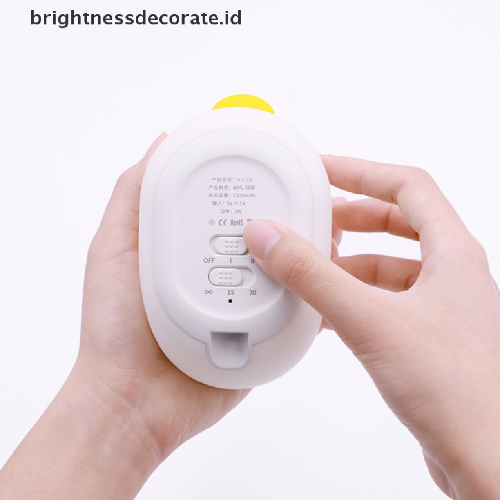 Lampu Malam Led Bentuk Bayi Bebek Bahan Silikon Dengan Sensor Sentuh