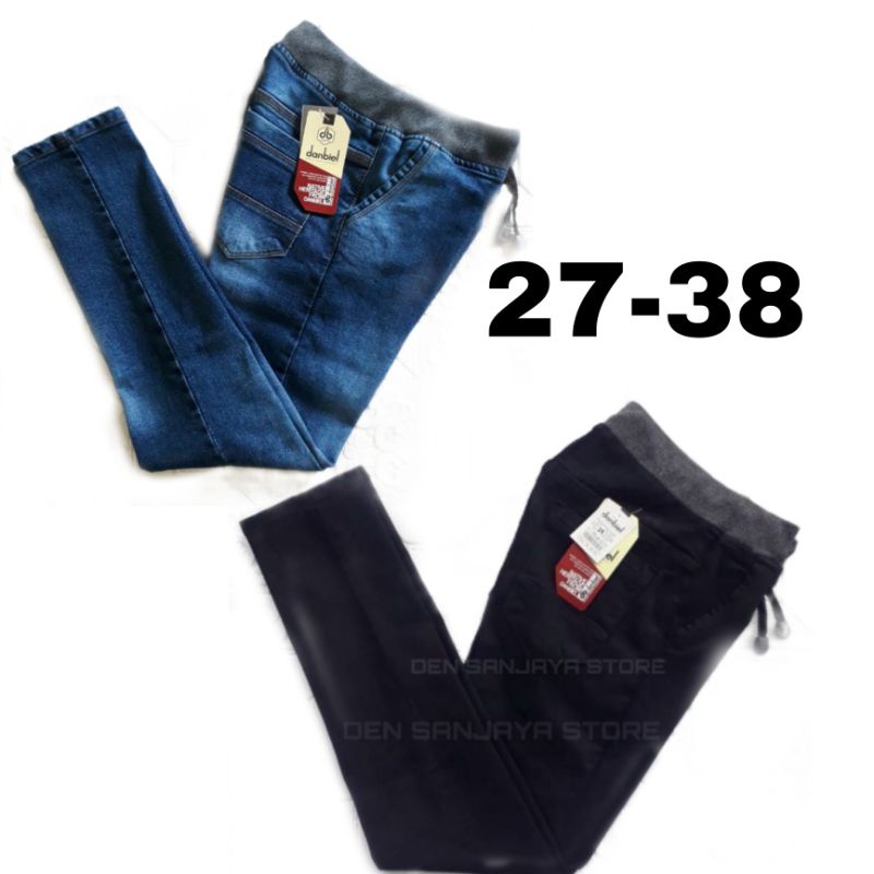 Celana Jeans Sobek Lutut Pria Ripped Jeans 27-38 snow Skinny Strecht celana jeans pria masa kini 2022 hits trend terlaris celana panjang jeans pria celana panjang pria jeans sobek polos ori rl jaya batik azmil