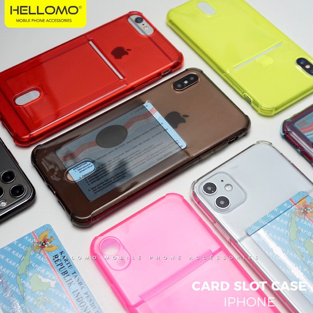 Slot Card Case iPhone (Seri 2) Soft Case Letak Kartu Case Kartu iPhone