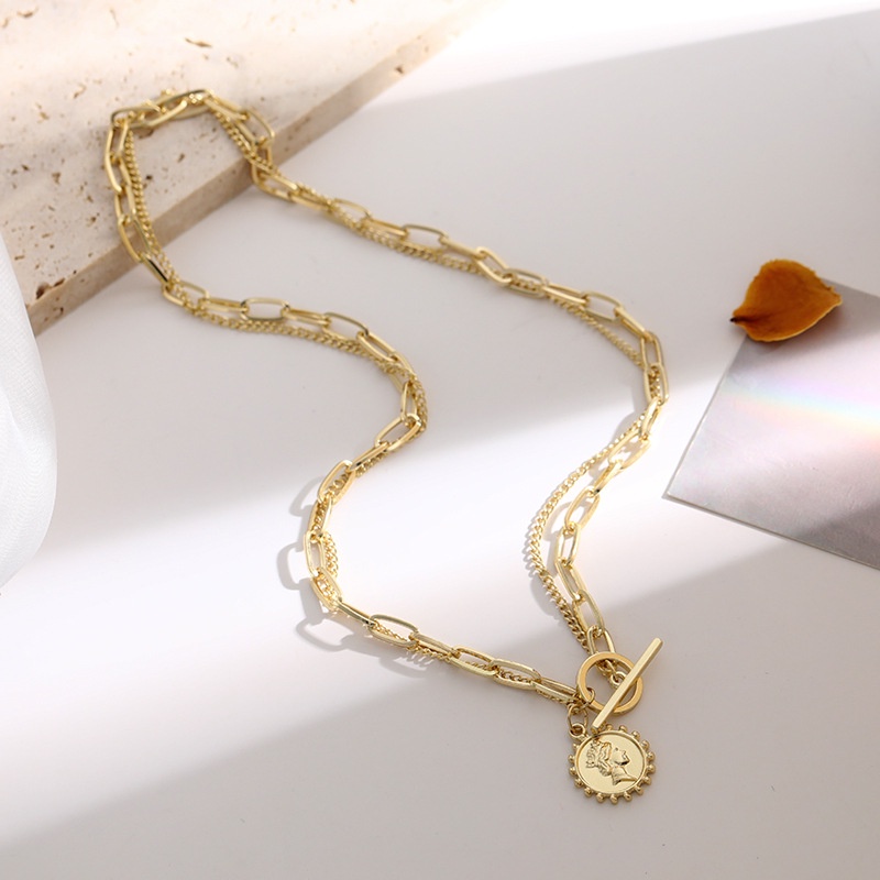 Kalung Rantai Dengan Liontin Gaya Korea Untuk Wanita