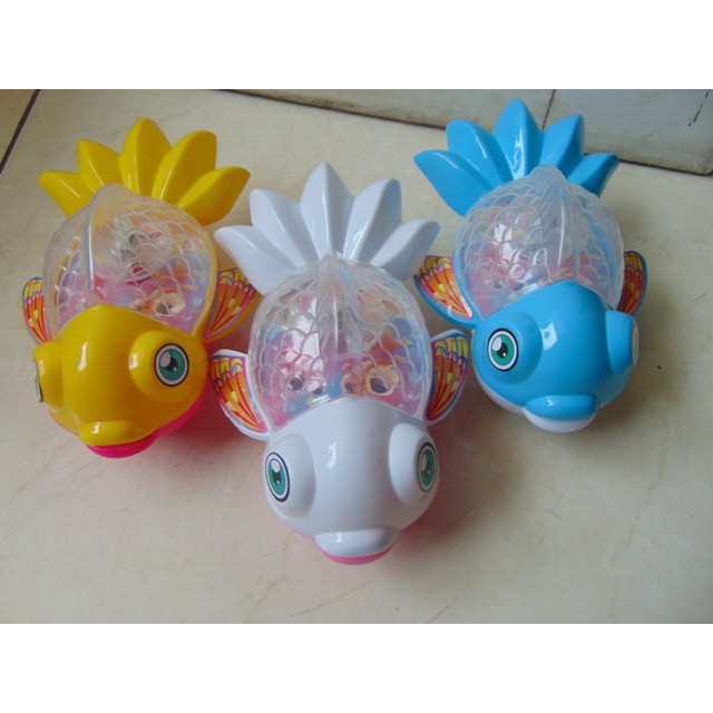 Mainan Ikan Mas Koki Tarik Jalan Ada Nyala Lampu LED LT-104