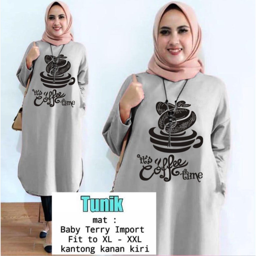 TUNIK COFFEE TIME / TUNIK KEKINIAN / TUNIK MAMACHI / TUNIK POLOS / TUNIK CEWEK / TUNIK MAMACHI