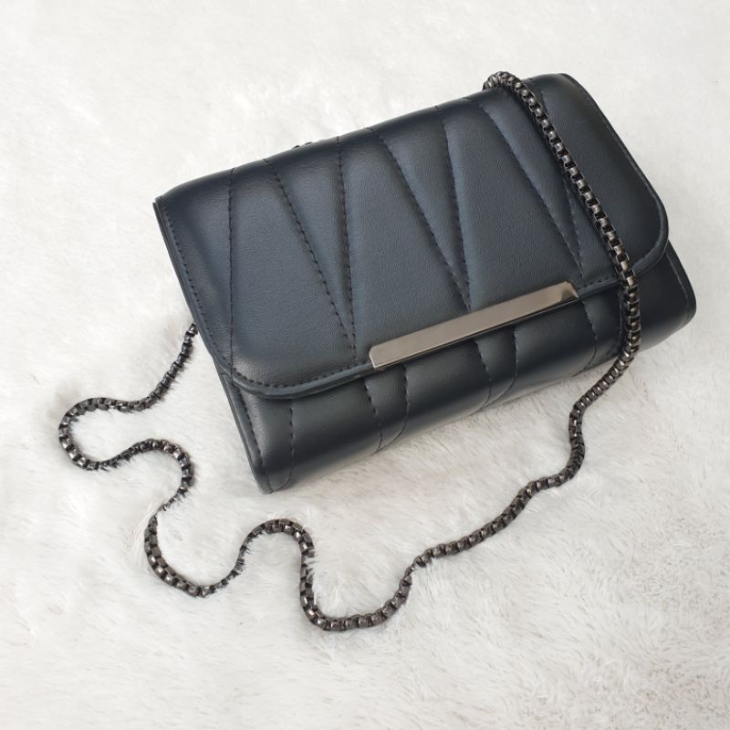 Tas Wanita Embose Tali Rantai Ulir Tebal Tas Selempang Perempuan Rantai Enola 7051 Original-6