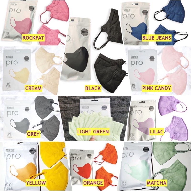 Masker KN95 Mouson Pro Dewasa Non Medis 1pcs Ecer Satuan Murah
