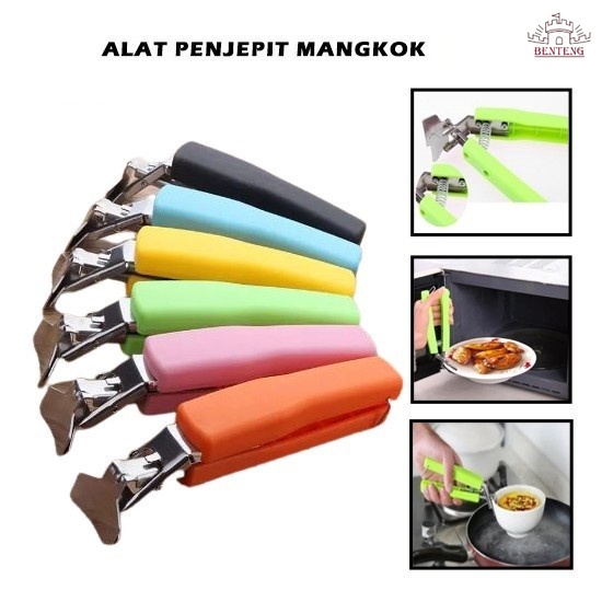 Penjepit Panci Mangkok Piring Anti Panas Stainless Steel -Alat penjepit