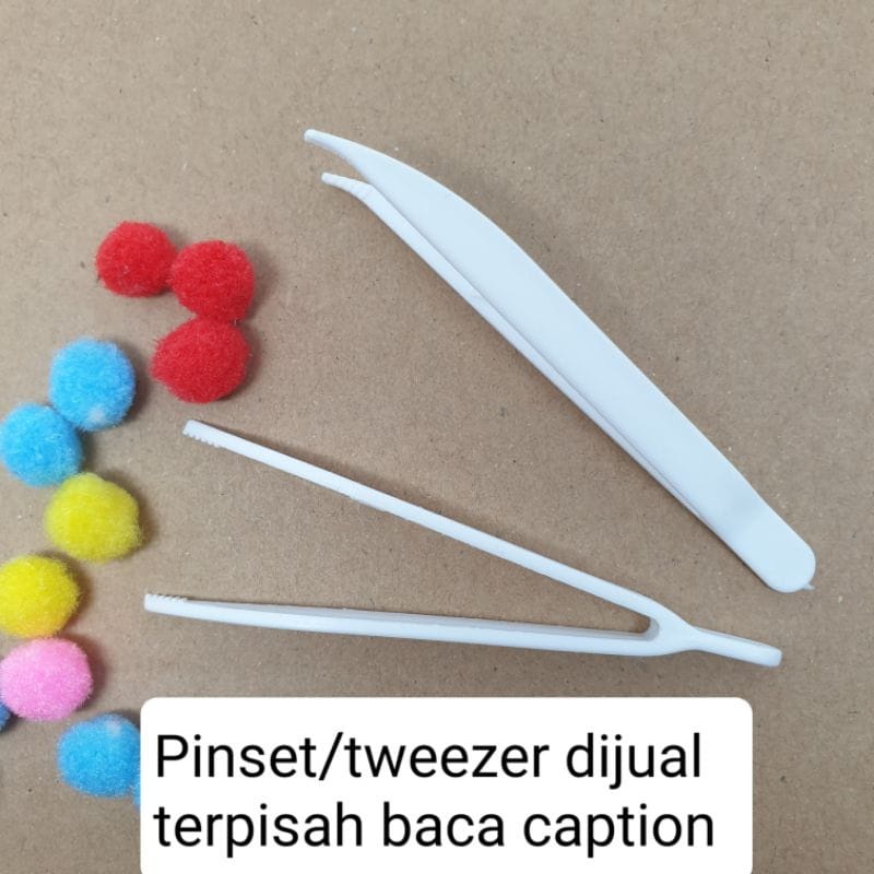 PINSET PLASTIK MAINAN 7.5 CM / KIDS TWEEZER MAINAN ANAK UNTUK CAPIT POM POM