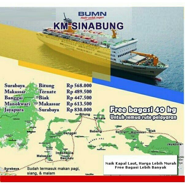 Tiket Kapal Laut Pelni Km Sinabung Shopee Indonesia