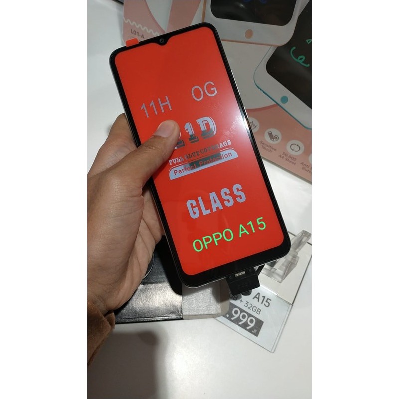 {PER~25PCS} TEMPERED GLASS FULL 5D/21D OPPO A15 A9 2020 RENO BONUS ❗️TISU❗️BUBLE❗️DUS NONGARANSI