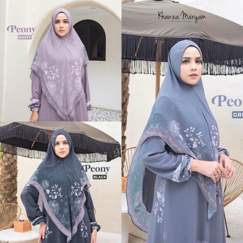 Khimar only Peony by Khanza maryam
