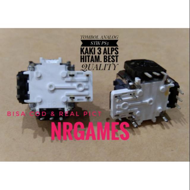 TOMBOL ANALOG STIK PS3 KAKI 3 HITAM ALPS / ANALOG STICK PS3 KAKI 3 HITAM