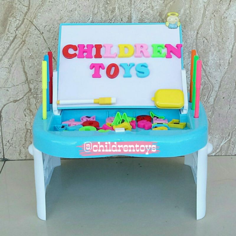 

Meja belajar anak 2in1 / Papan Tulis Magnetic Board FU1130 / papan tulis