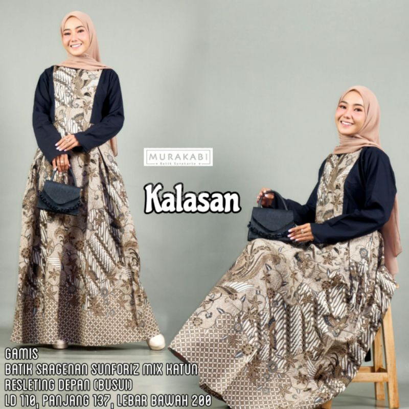 gamis batik sragenan batik long dress alusan seri 2