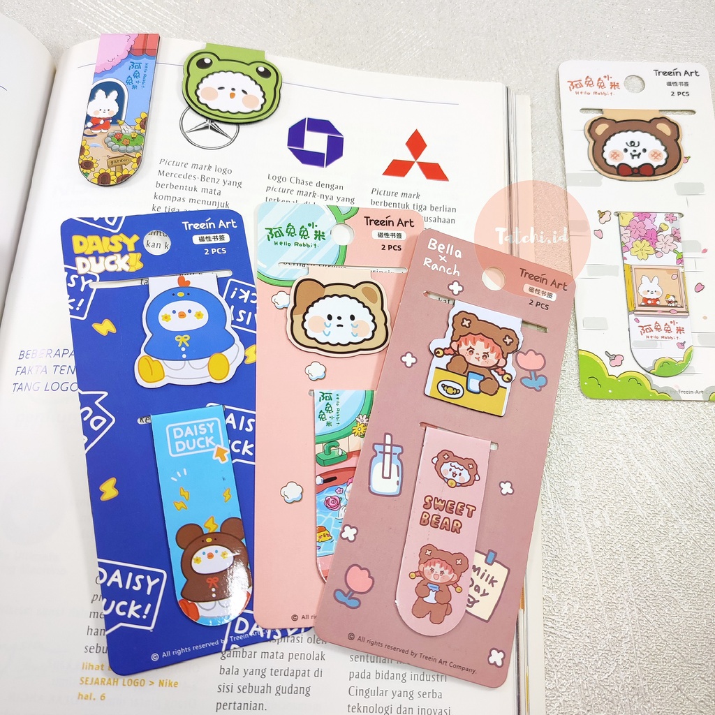 

Cute Full Color Magnet Bookmark/ Pembatas Buku Magnet (isi 2 pcs)