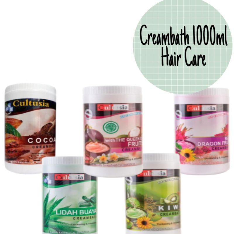 BPOM CULTUSIA CREAMBATH 1000ML / MASKER RAMBUT