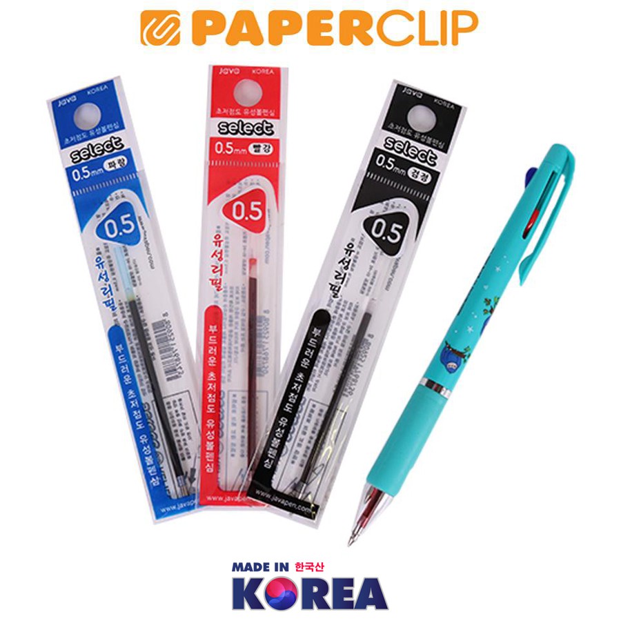 

PAKET HEMAT STATIONERY KOREA JAVA PEN NEULBO MINT 3C + 3 REFILL MIX