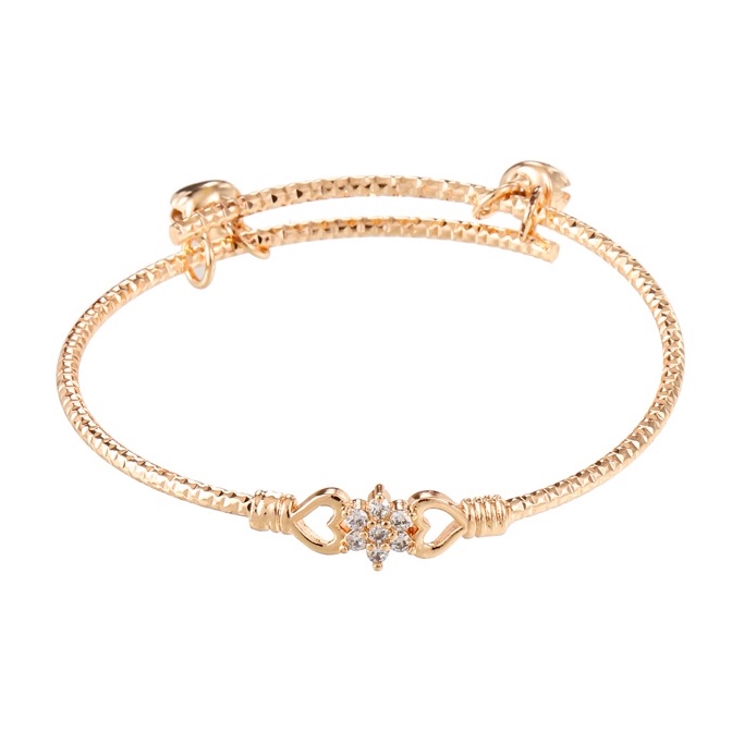 ✨COD✨Gelang Titanium Anak Emas Korea Style Anti Karat Rantai Lapis Aksesoris Cewek Perempuan Perhiasan D511