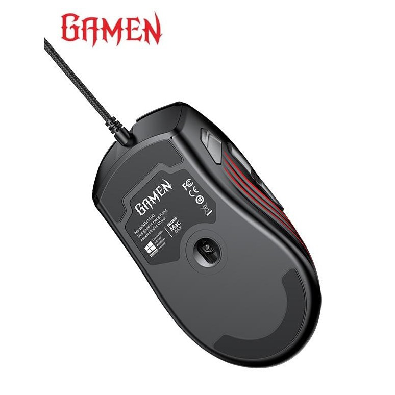 Mouse Gaming GAMEN GM1500 6400DPI Optical Positioning Technology with 6 Lighting Effects Modes