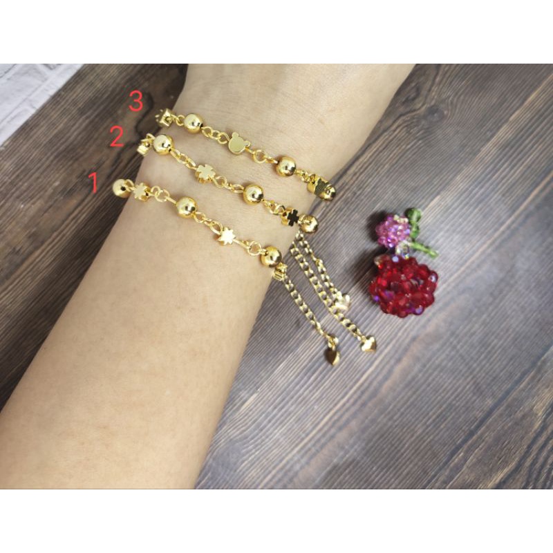 Fifi Fashion Gelang Tangan Gantung Xuping Fashion Model Perhiasan Lapis Emas 18K AB05