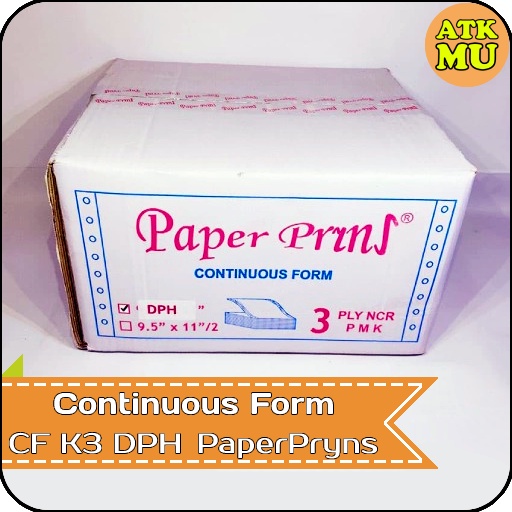 

Kertas Continuous Form 9,5"/2 x 11"/2 3 PLY NCR K3 DPH PaperPryns