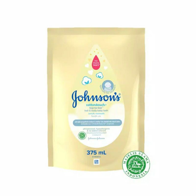 johnson's cotton touch top to toe 2 in 1 hair and body  wash