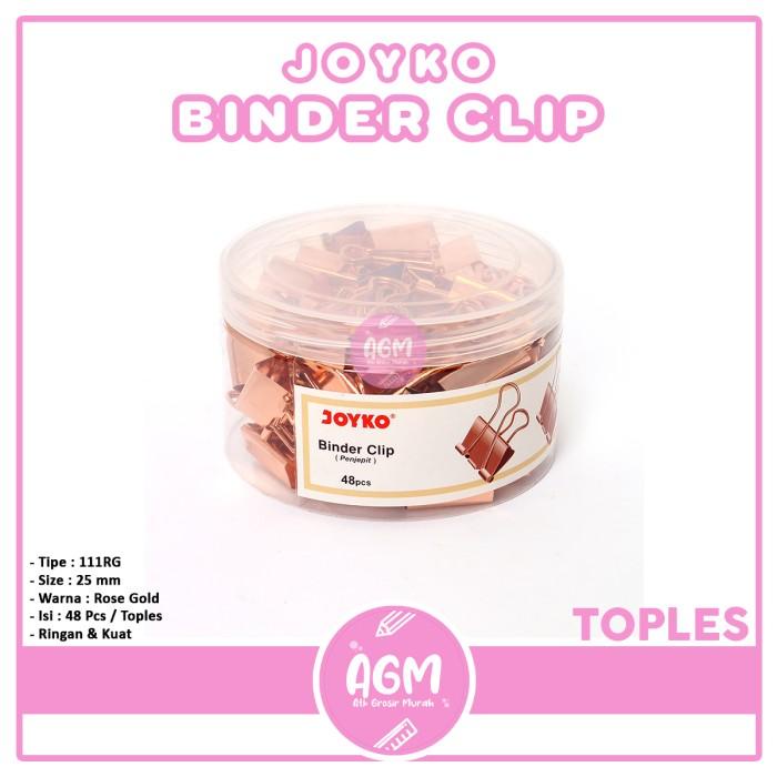 

Klip | Binder Clip Fancy Joyko 111Rg Warna Rose Gold Isi 48 Klip Serbaguna
