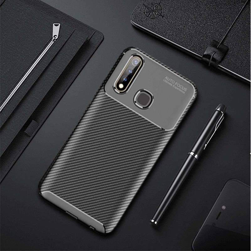 Case VIVO Z1 PRO Softcase Carbon - Case Auto Focus TPU Slim Fit Casing Karbon Delkin Original