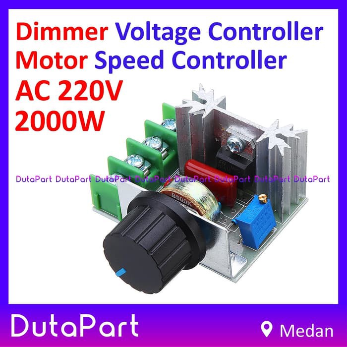 Dimmer SCR 2000W Voltage Motor Speed Kecepatan Controller Regulator