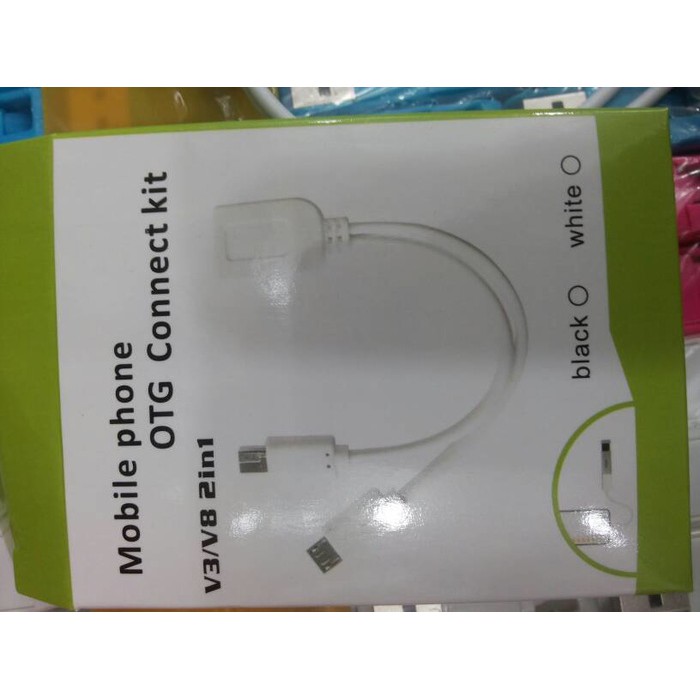 Otg Cabang 2 In 1 Micro Usb 5 Pin Usb