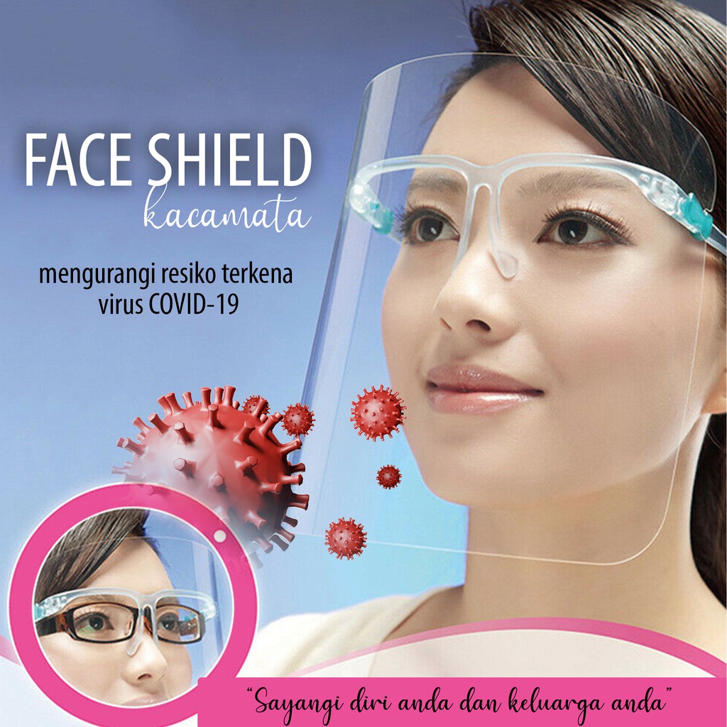 FACE SHIELD APD  Kacamata Import Clear Anti Fog Masker  