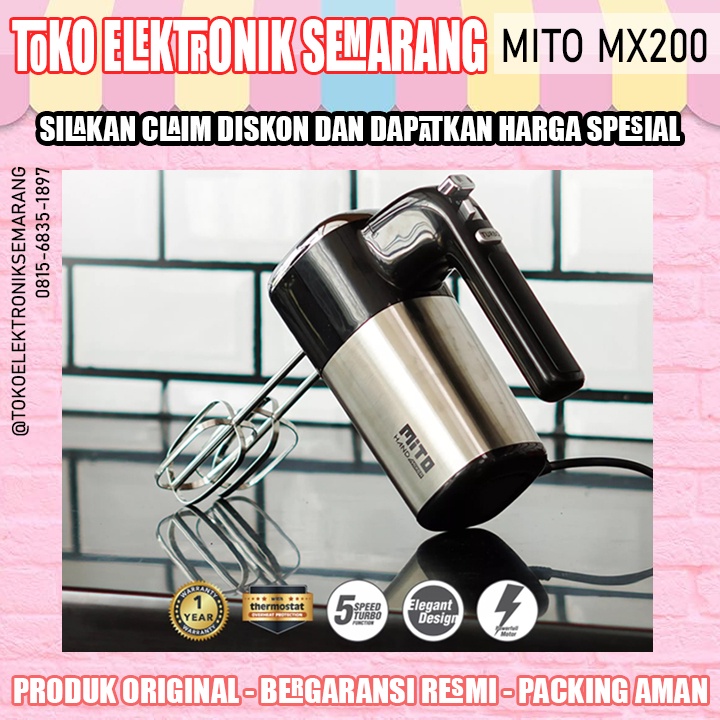 HAND MIXER MITO / MITOCHIBA MX 200 MX200 SPEED TURBO ORIGINAL GARANSI RESMI