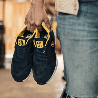 REISEN GEAR - MAKAW |sepatu safety sneaker biru navy sepatu safety model kasual sepatu sport safety