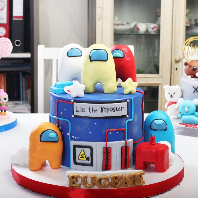 

Kue Ulang Tahun Bday Cake model AMONG US / MOHON BACA KETERANGAN