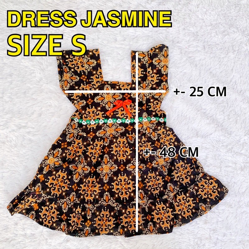 DRESS RAYON JASMINE SIZE S / ROK ANAK BAYI TERUSAN CEWEK PEREMPUAN / LUCU HEMAT BATIK MURAH EKONOMIS