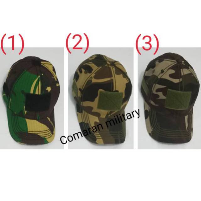 TOPI LORENG / TOPI ARMY / TOPI TACTICAL ARMY VELCRO