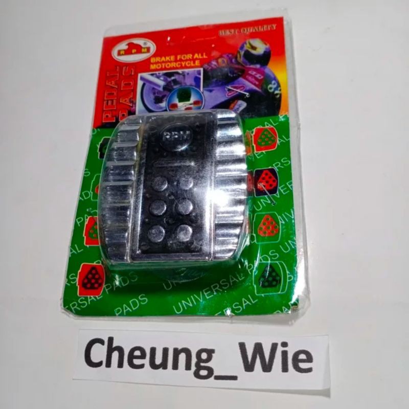 Cover Pedal Pads rem motor Universal RPM corak hitam Variasi